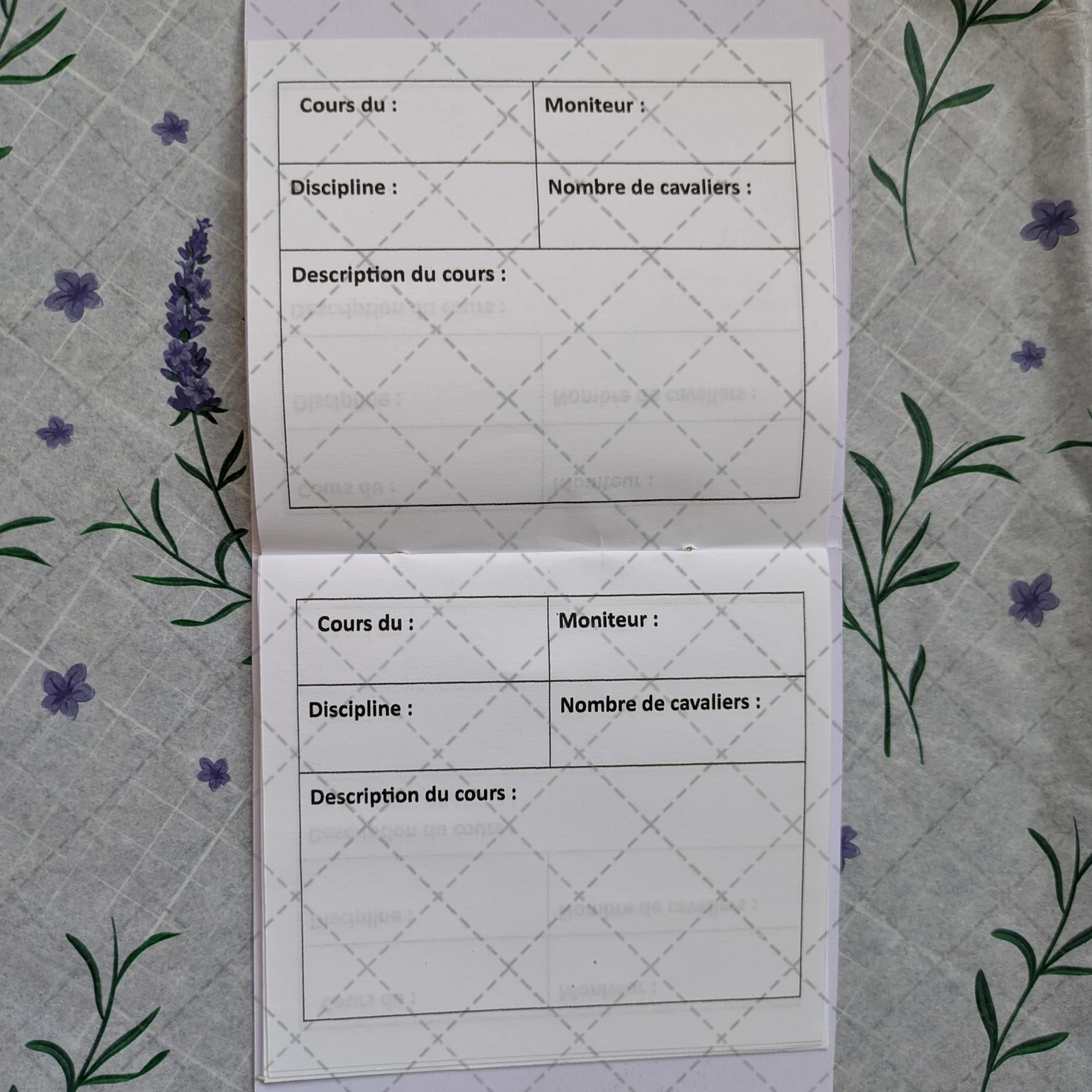 Carnet de suivi des cours – Image 3