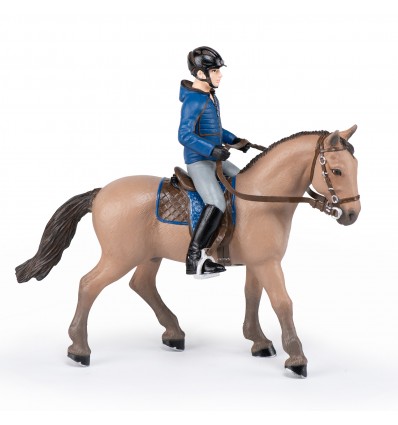 Cheval de promenade et son cavallier Papo 51565