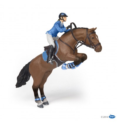 Cheval qui saute et sa cavalière Papo 51560