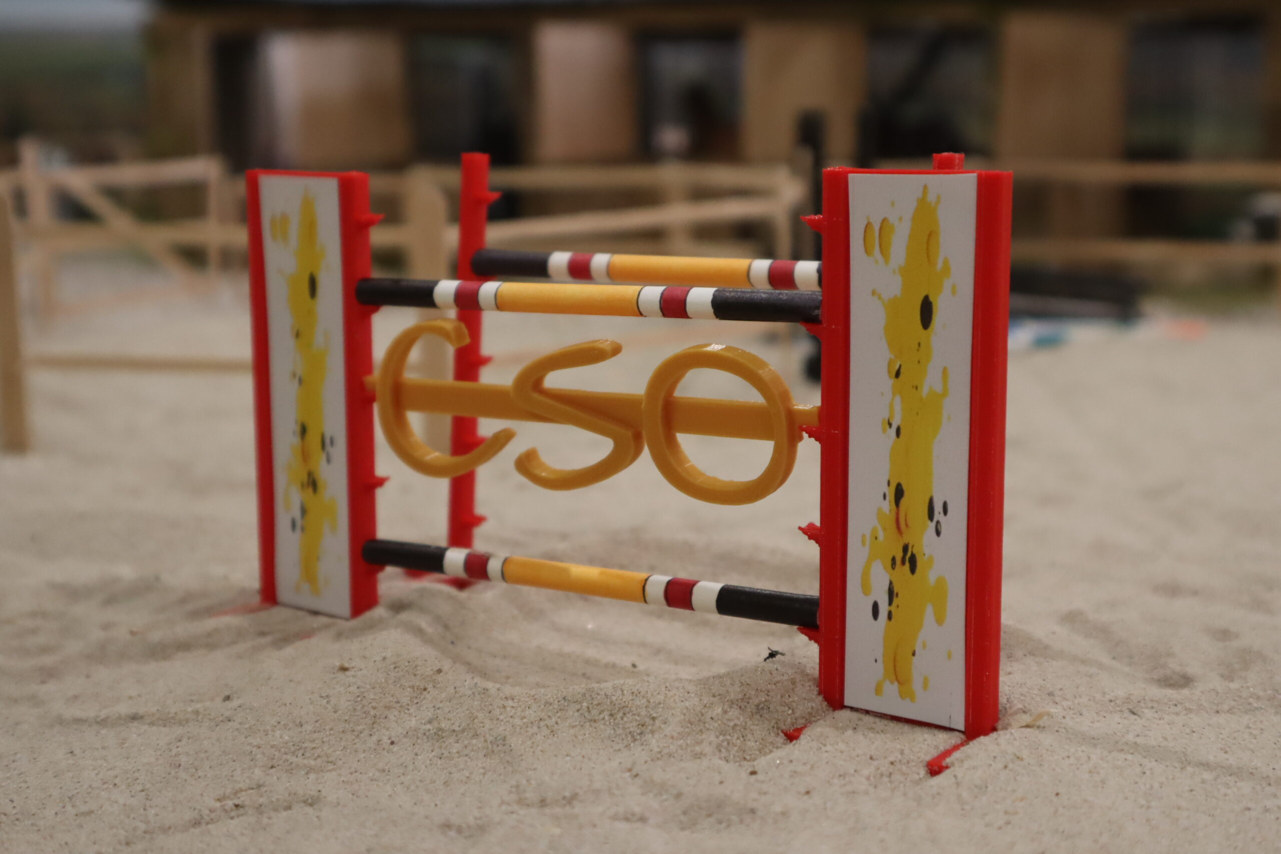 Oxer "CSO" jaune et rouge