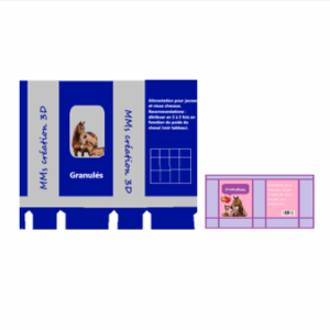 Sacs de granulés et de friandises format papier