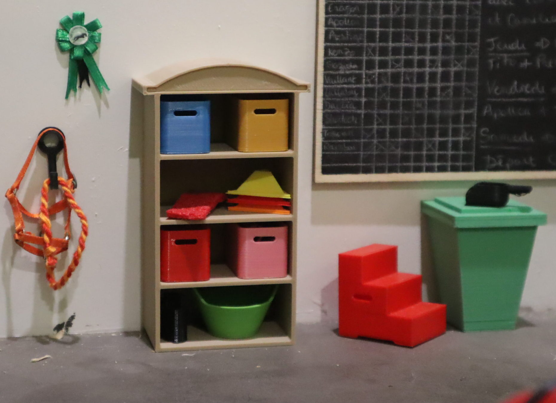 Meuble avec bacs de rangement