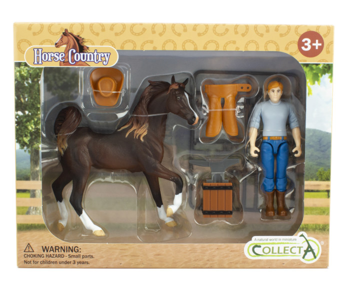 Set CollectA : Maréchal ferrant, jument arabe et accessoires