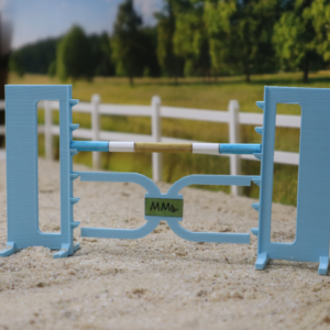 Obstacle bleu ciel avec palanque