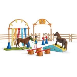 Entraînement d'agility pour poney Schleich